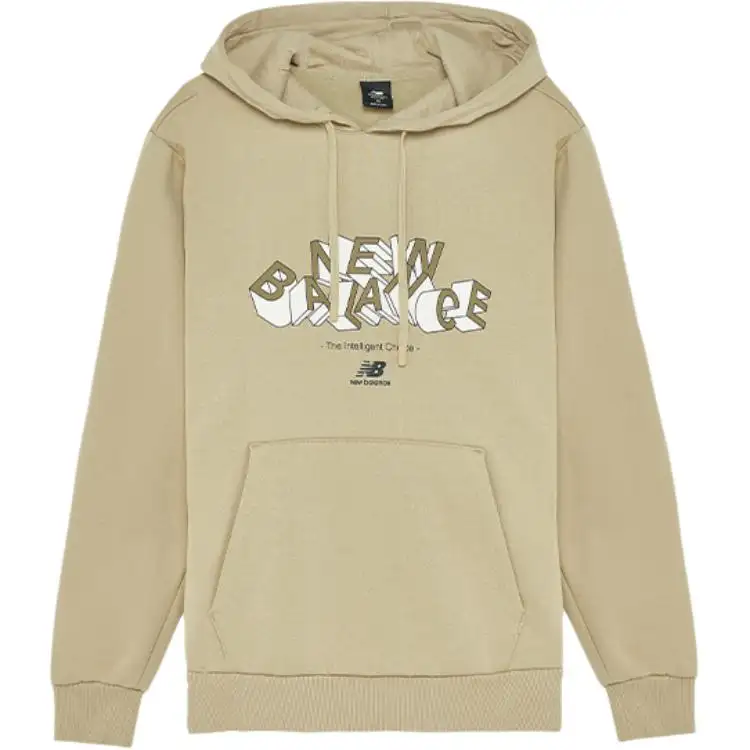 New Balance Sports Life Collection Letter Print Versatile Fleece Lined Comfortable Hooded Long Sleeved Sweatshirt Men's