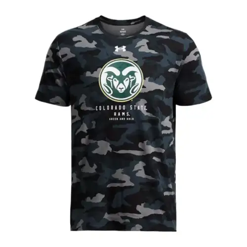 Under Armour Performance Cotton T Shirt Men's Camouflage Blue 002
