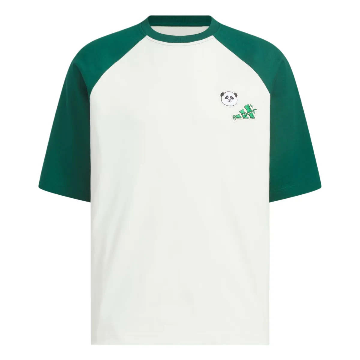 Adidas T Shirt Men's Jade White/Forest Green