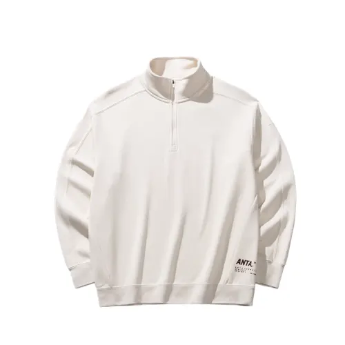Anta Variety Training Collection Sweatshirt Men's Fish Belly White
