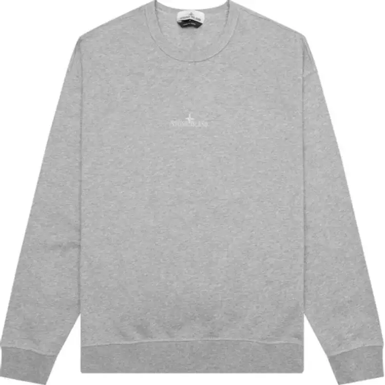 STONE ISLAND Logo Embroidered Crewneck Sweatshirt