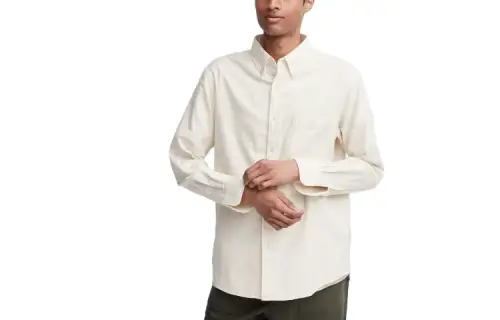 UNIQLO Shirts Unisex Ivory Pointed Collar Moderate Other
