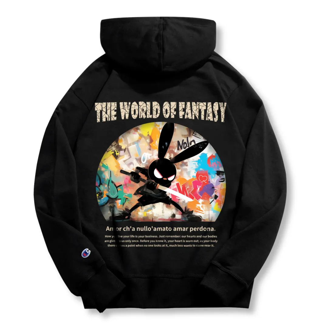 Champion Hoodie One Wood One Color Shadow Benny Fleece Lined Hooded Sweatshirt Unisex Black
