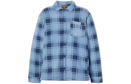 Timberland Shirts Men's Blue Pointed Collar Thickened And Fleece Lined Other