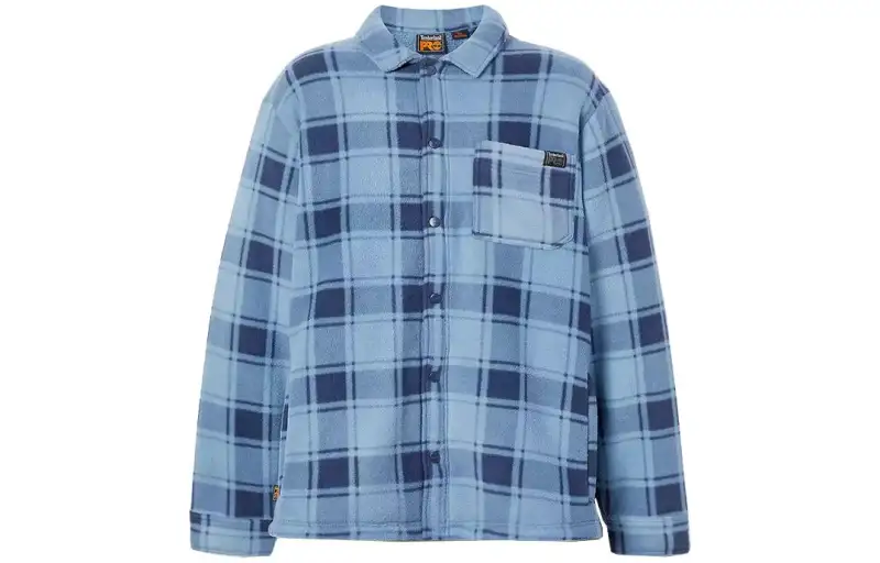 Timberland Shirts Men's Blue Pointed Collar Thickened And Fleece Lined Other