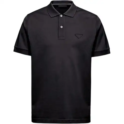 PRADA SS24 Polo Shirt Men's Black