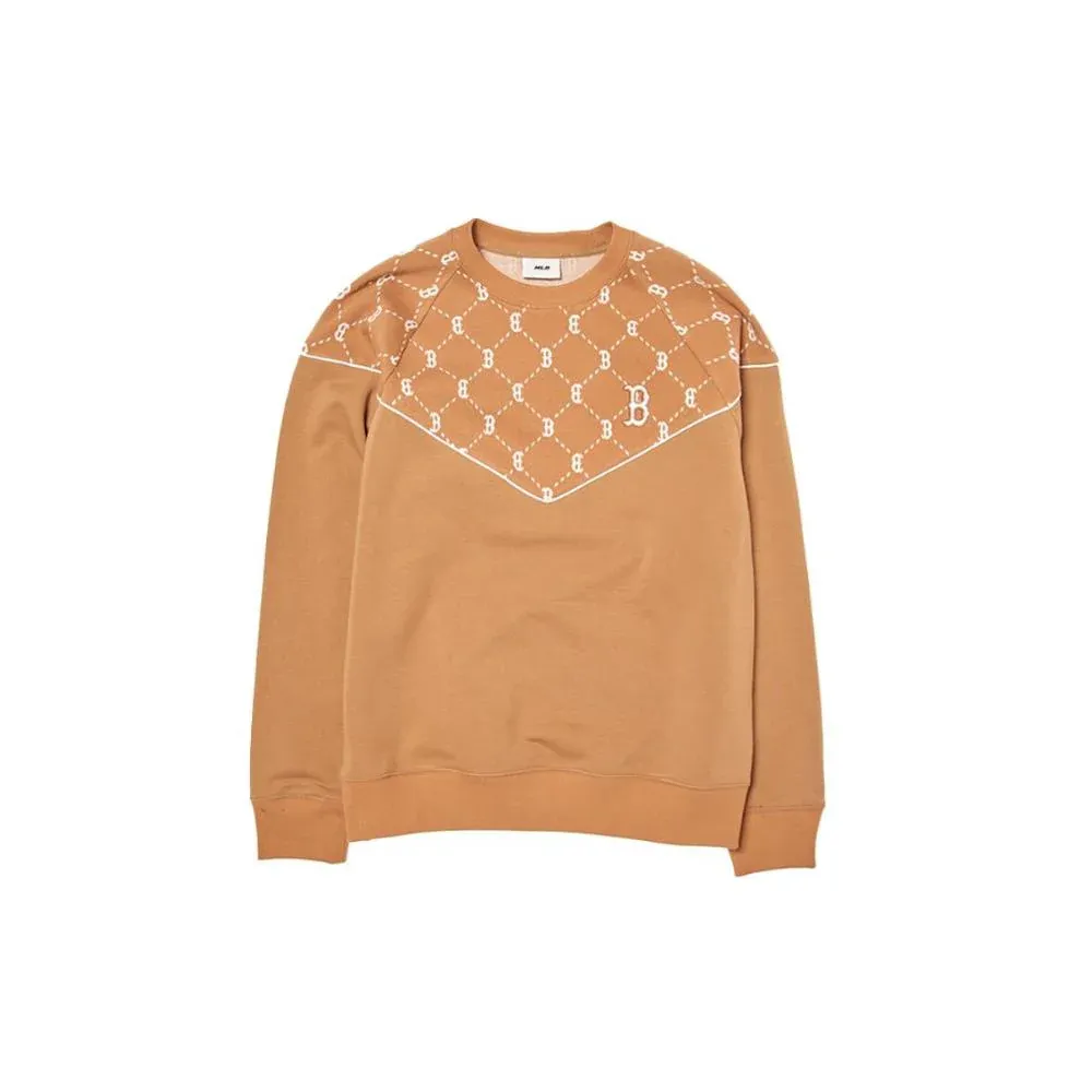 MLB Jacquard Dia Monogram Boston Red Sox Sweatshirts Sweatshirt Unisex Camel