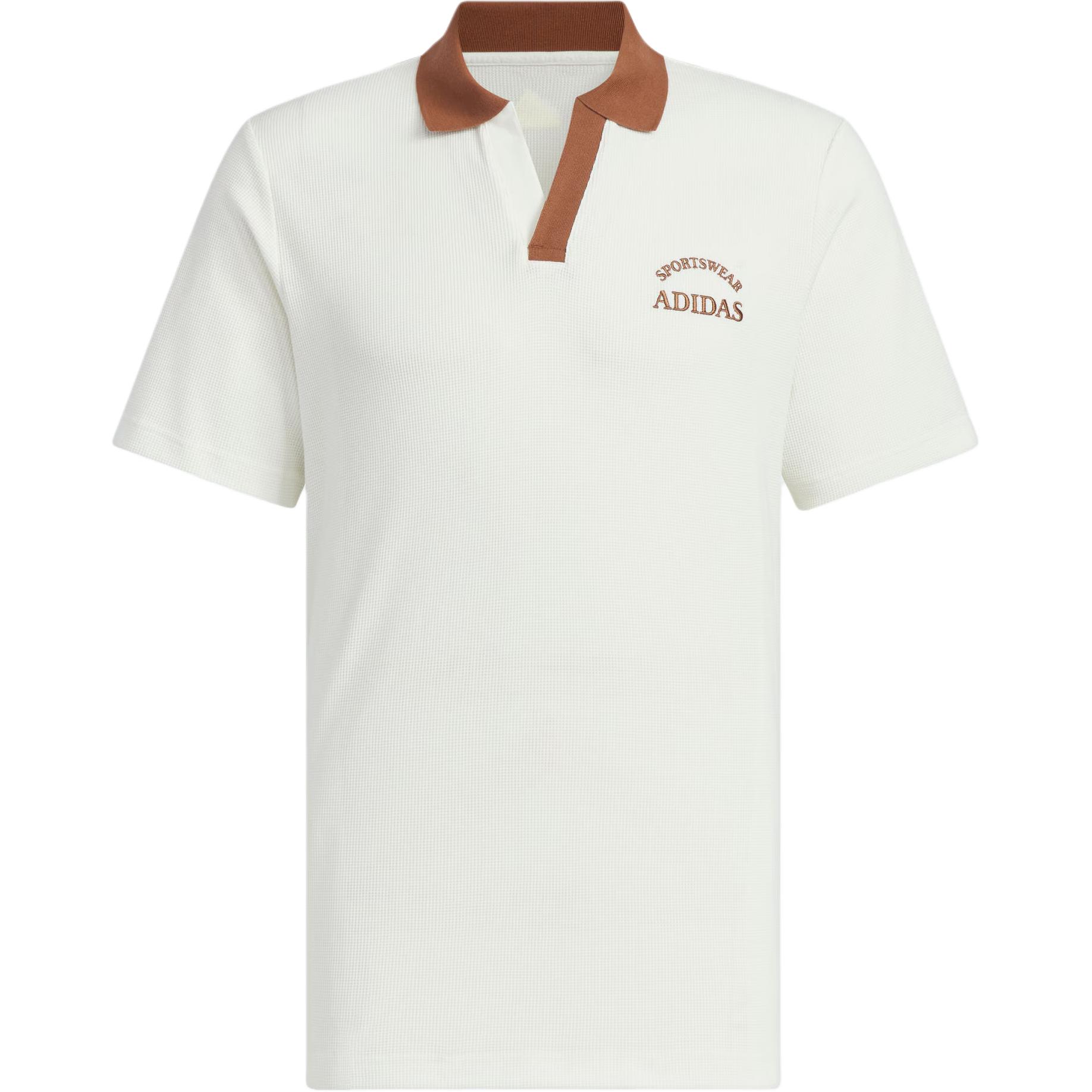 Adidas VERBIAGE POLO TEE Polo Shirt Men's Jade White/Brown