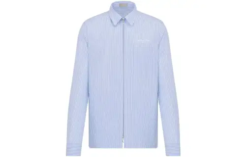 DIOR Homme Christian DIOR Couture Pinstriped Zipped Shirt