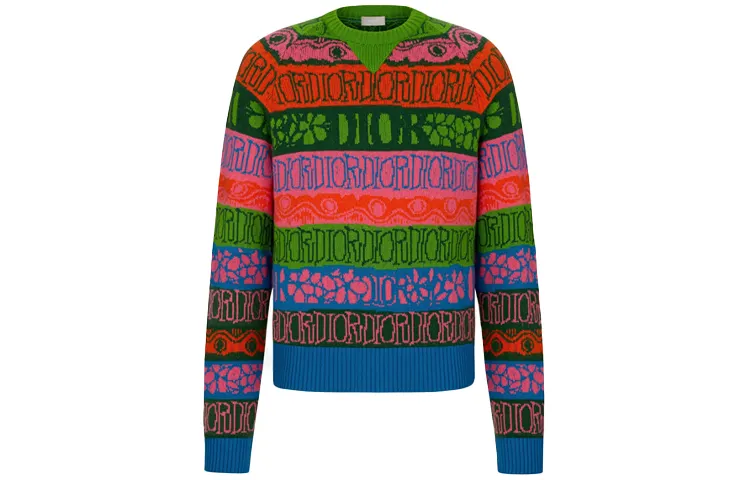 DIOR Loose Fit Knitwear Men's Multicolor