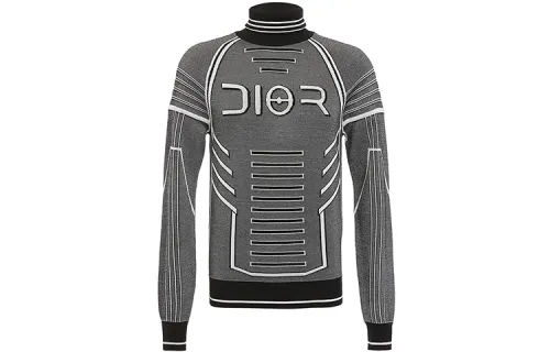 DIOR Sweaters Men's Gray Turtleneck Moderate Other