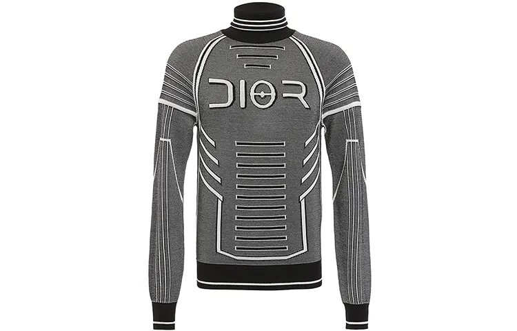 DIOR Sweaters Men's Gray Turtleneck Moderate Other