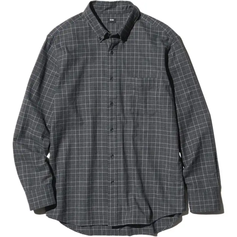 UNIQLO Shirts Unisex Dark Gray Lapel Thin Other