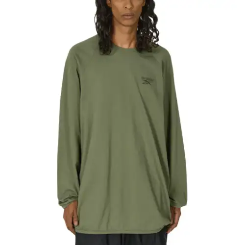 Reebok logo-embroidered raglan long sleeves T-shirt