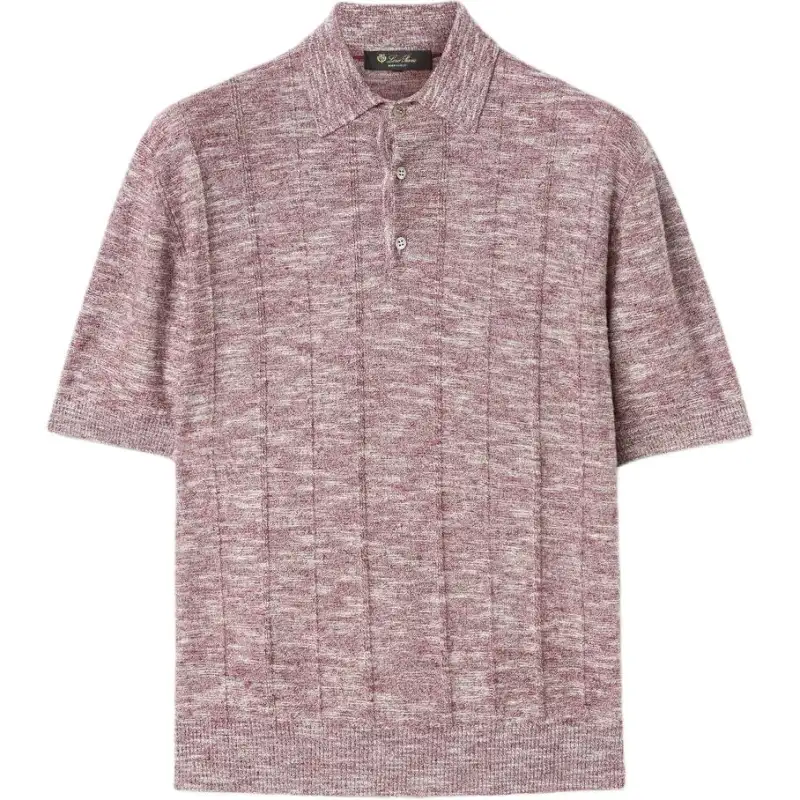 Loro Piana SS24 Polo Shirt Men's Cameo Brown Milk Blend