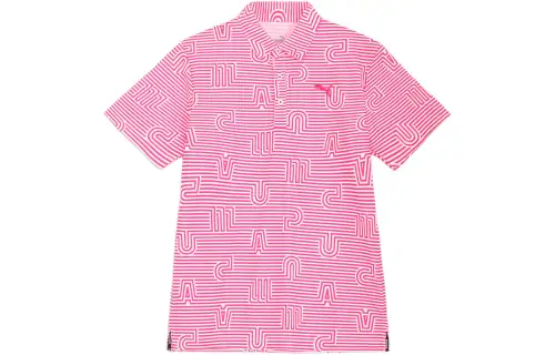 PUMA Golf Polo Shirts Men's Pink Polo Collar Moderate Other