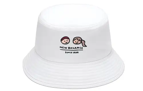 New Balance Patterned Print Cotton Bucket Hats Unisex Multicolor