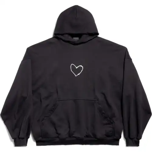 Balenciaga Chinese Valentine's Day FW24 Sweatshirt Loose Fit Unisex Black