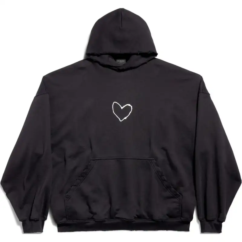 Balenciaga Chinese Valentine's Day FW24 Sweatshirt Loose Fit Unisex Black