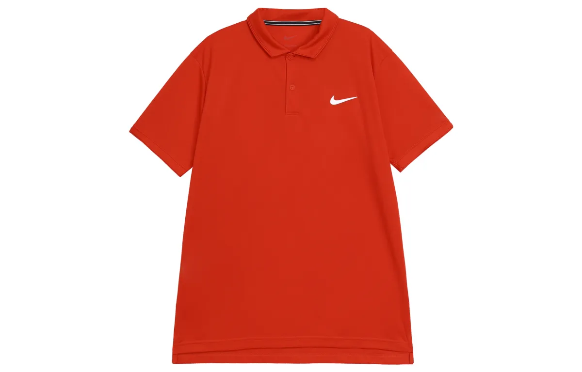 Nike Polo Shirts Men's Red Polo Collar Moderate Straight Fit