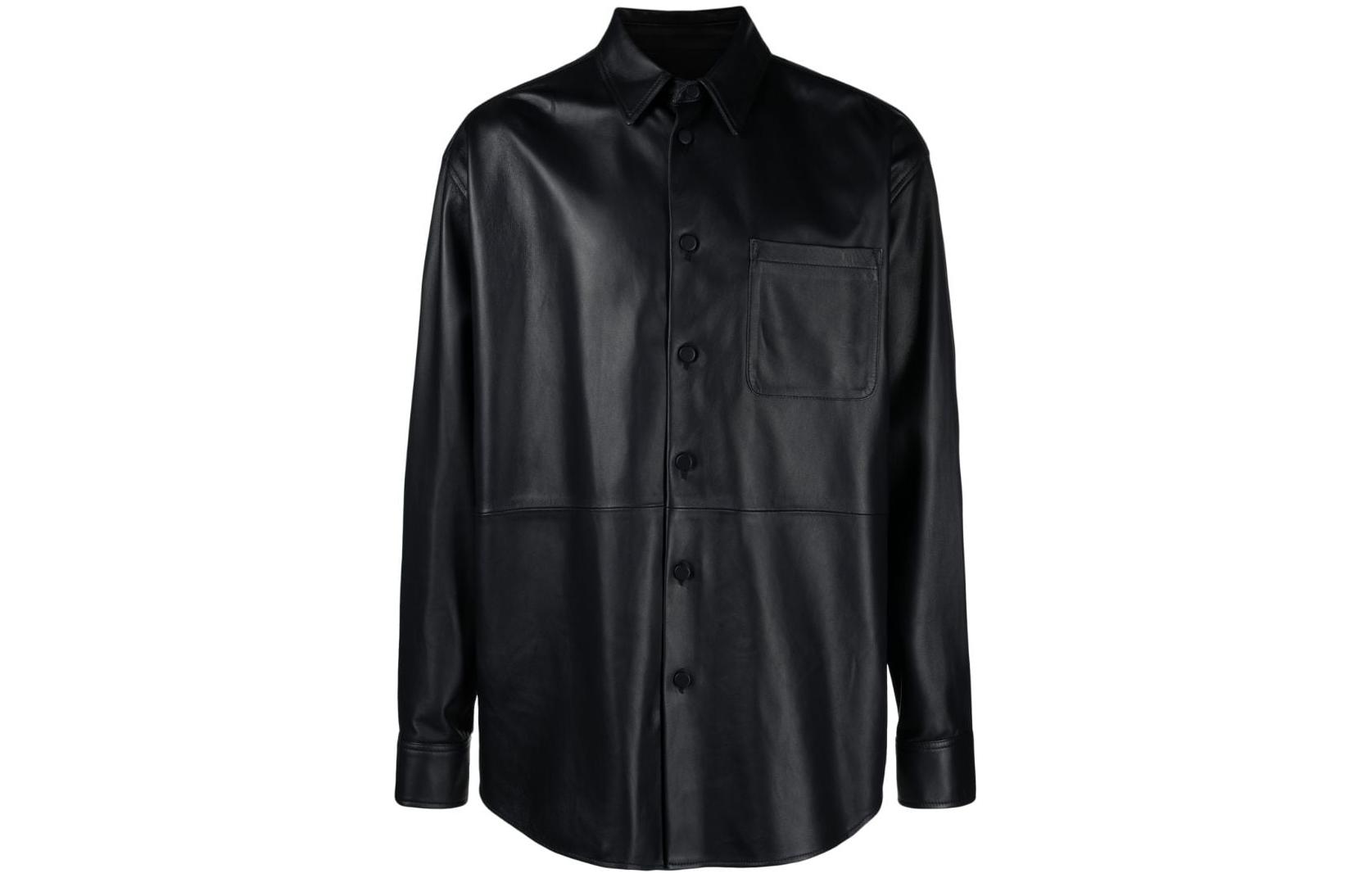 OFF-WHITE panelled lambskin overshirt