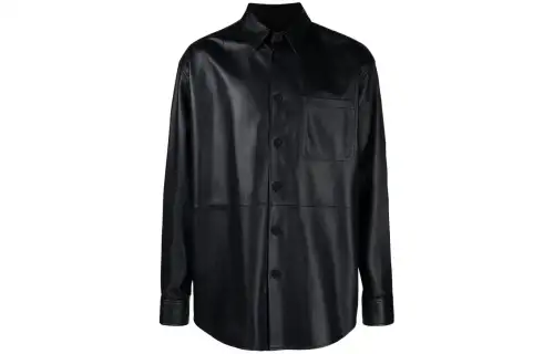 OFF-WHITE panelled lambskin overshirt