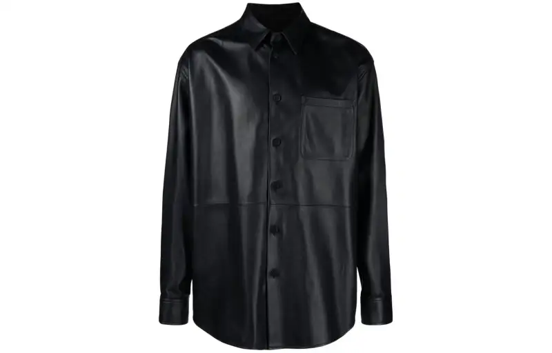 OFF-WHITE panelled lambskin overshirt