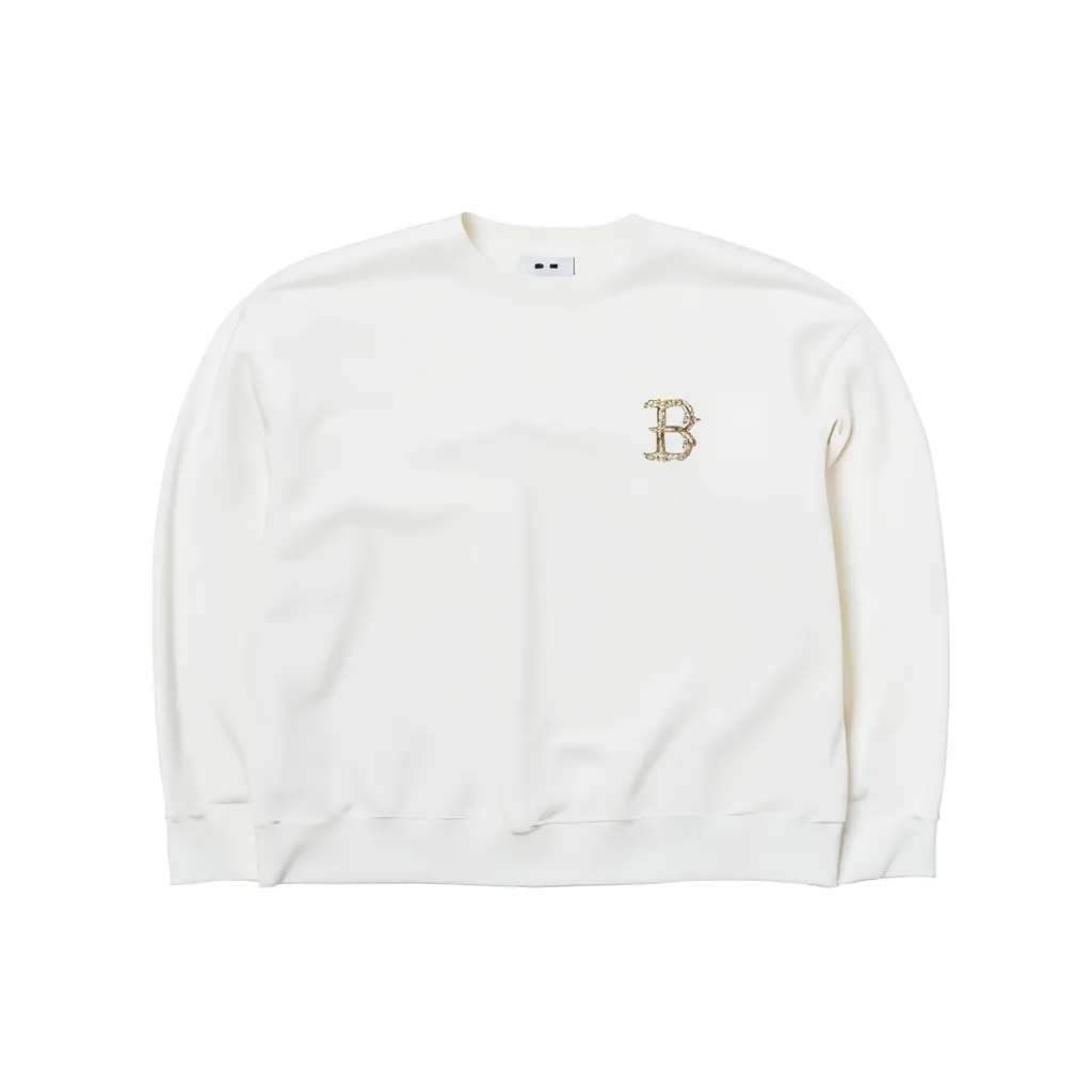 MLB Sweatshirts Unisex Cream Crew Neck Moderate Straight Fit