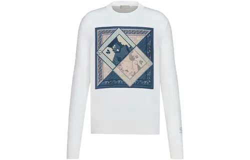 DIOR Quarterly New Products Sweaters Men's White Crew Neck Moderate Other