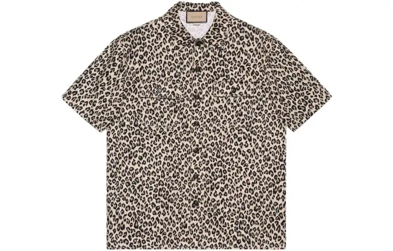 GUCCI Shirts Men's Multicolor Lapel Moderate Other