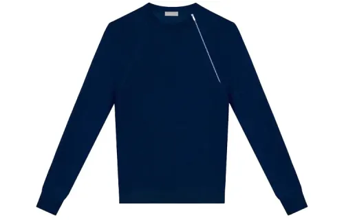 DIOR Sweaters Men's Blue Crew Neck Moderate Base Layer