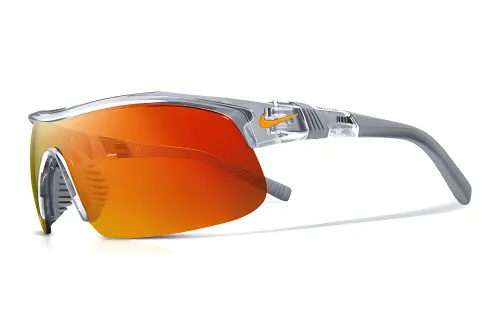 Nike Castor Oil Irregular Shape Sunglasses Men's Silver