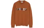 KENZO Sweaters Men's Orange Crew Neck Moderate Other