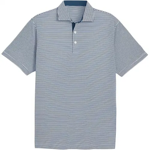 PUMA Isle Men's Golf Pique Polo Shirt Men's Ocean Tropical White Radiance