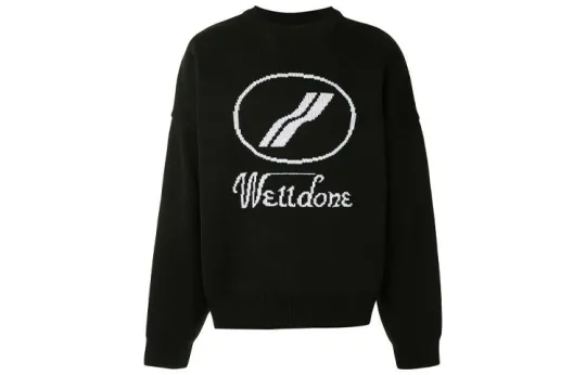 WE11DONE Logo Intarsia Jumper