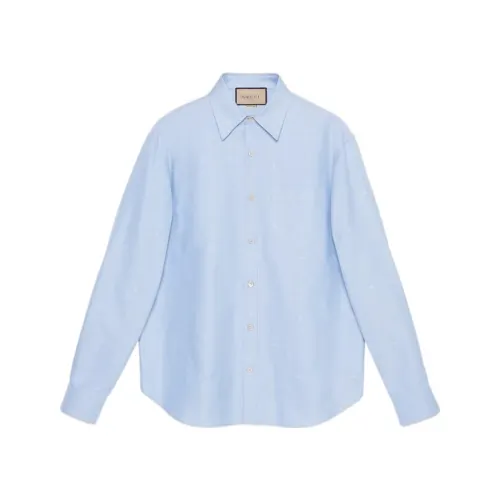 GUCCI Shirts Men's Light Blue Moderate Shirt