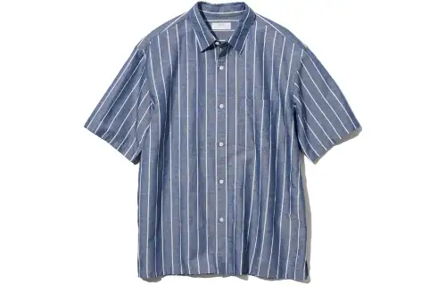 UNIQLO Shirts Men's Navy Blue Pointed Collar Moderate Other