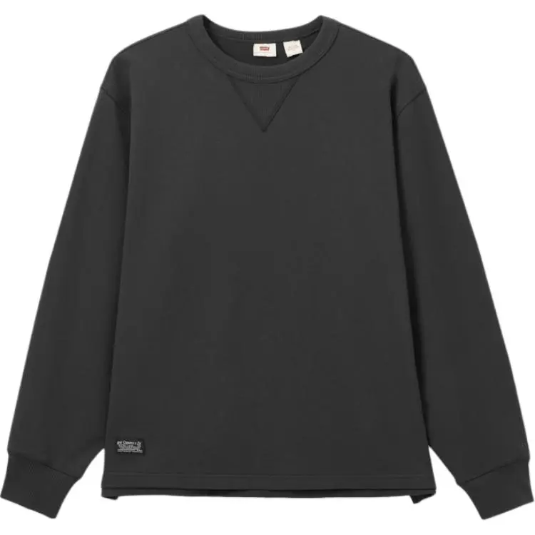 Levi's Sweatshirts Men's Black Crew Neck Moderate Straight Fit