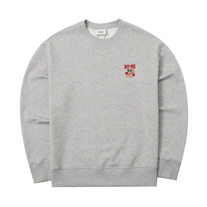 MLB Frowning Bear Collection Boston Red Sox Sweatshirt Men's Heather Gray