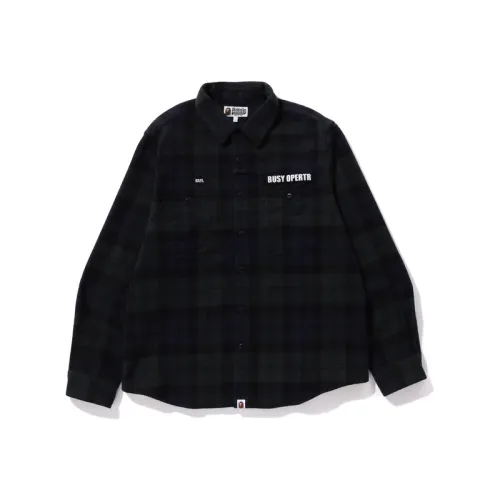 A BATHING APE Plaid-check Flannel Shirt