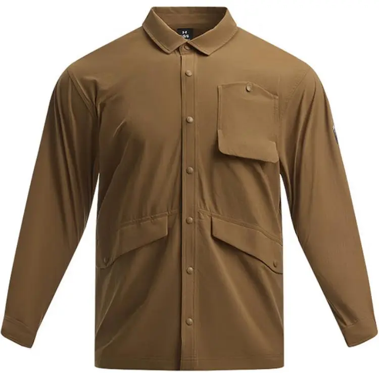 Under Armour Shirts Men's Brown Lapel Moderate Other
