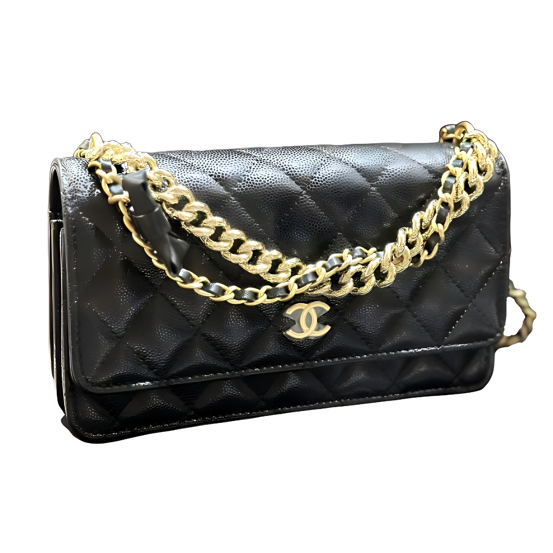 Женская сумка Chanel WOC 24S (черная) — фото 3