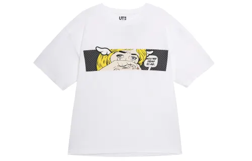 UNIQLO T Shirts Unisex White Crew Neck Straight Fit