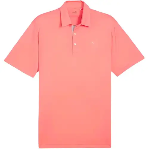 PUMA FILIPPO DE LAURENTIIS Pure Solid Men's Golf Polo Shirt Men's Pink