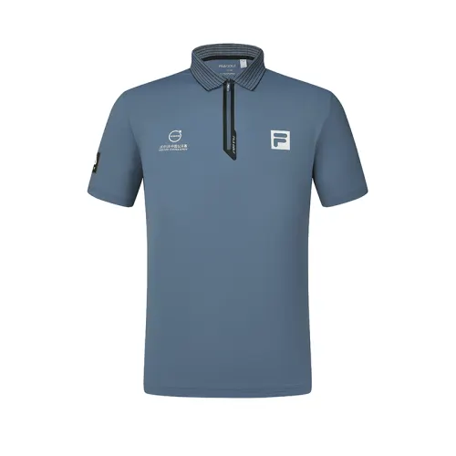 FILA Polo Shirts Men's Ember Blue Polo Collar Moderate Other