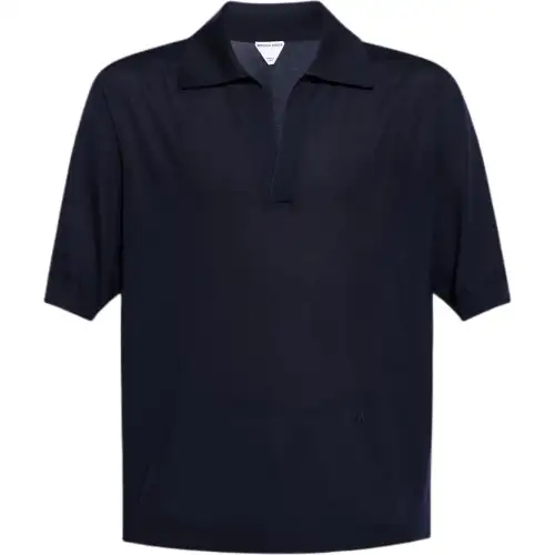 Bottega Veneta Short Sleeved Knitted Polo Top