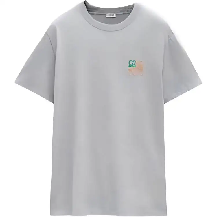 LOEWE T Shirts Men's Gray Crew Neck Moderate Straight Fit