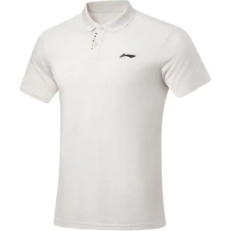 Li Ning Fitness Series Polo Shirt Men's Heather Gray Tile Gray