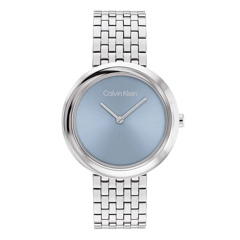 CALVIN KLEIN Wrist Watches Quartz Movement Steel Strap Blue Dial Women's Watch