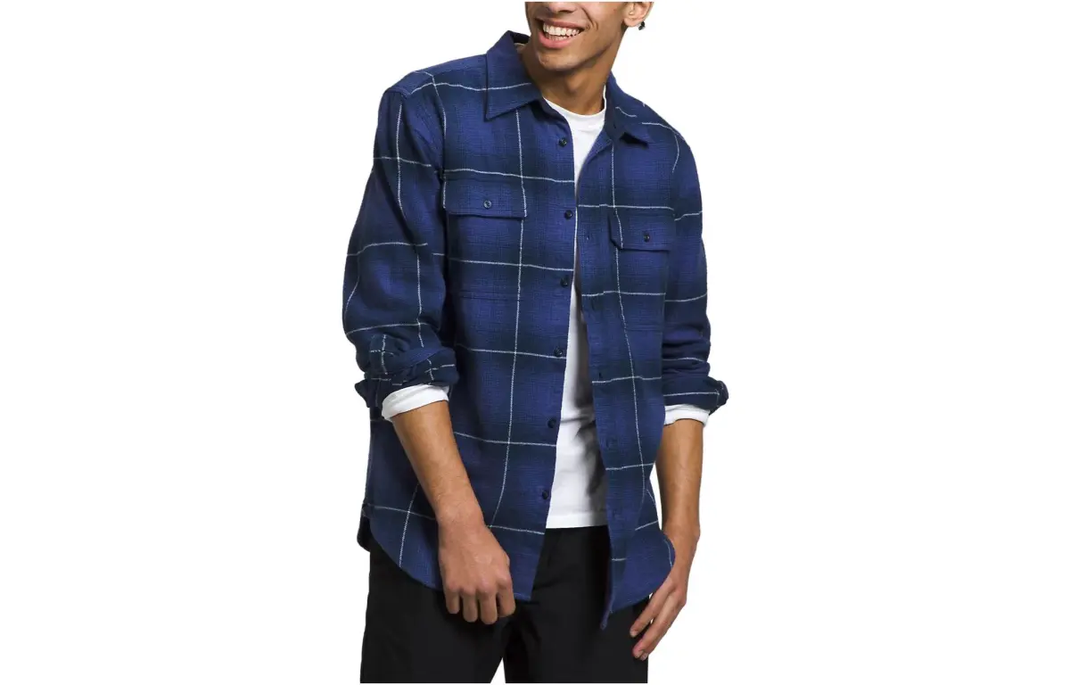 THE NORTH FACE Shirts Men's Blue Lapel Moderate Other